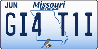MO license plate GI4T1I