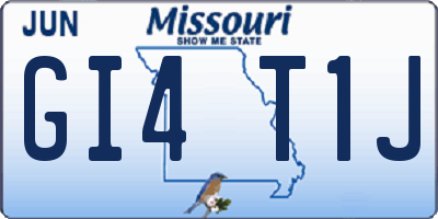 MO license plate GI4T1J