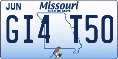MO license plate GI4T5O