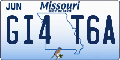 MO license plate GI4T6A