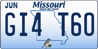 MO license plate GI4T6O