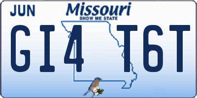 MO license plate GI4T6T
