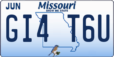MO license plate GI4T6U