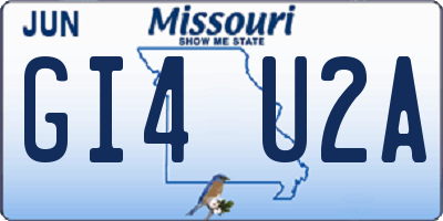 MO license plate GI4U2A