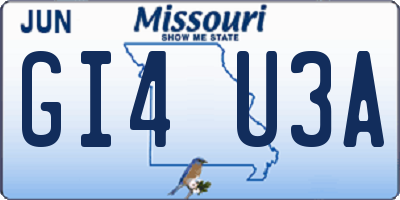 MO license plate GI4U3A
