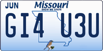 MO license plate GI4U3U