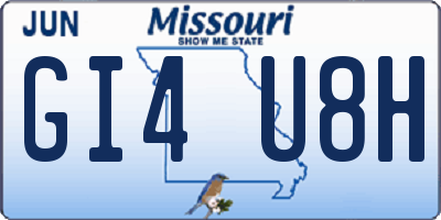 MO license plate GI4U8H
