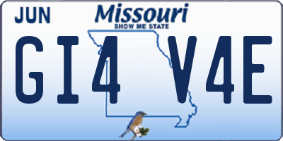 MO license plate GI4V4E