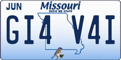 MO license plate GI4V4I