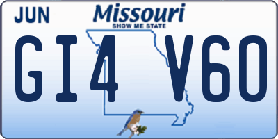 MO license plate GI4V6O