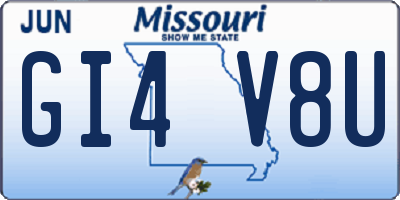 MO license plate GI4V8U