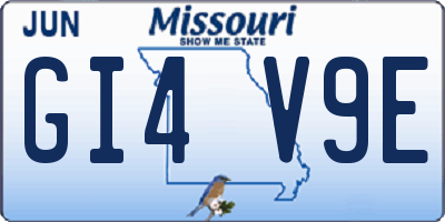 MO license plate GI4V9E