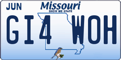 MO license plate GI4W0H