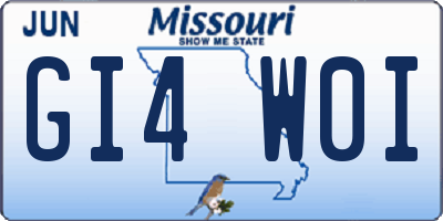 MO license plate GI4W0I