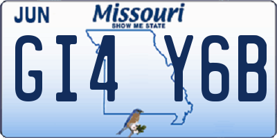 MO license plate GI4Y6B