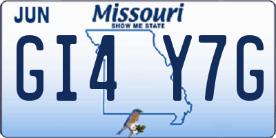 MO license plate GI4Y7G