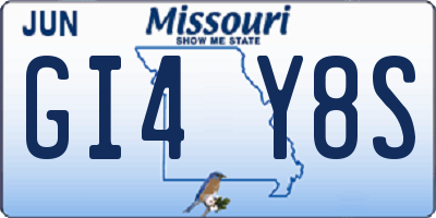 MO license plate GI4Y8S
