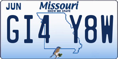 MO license plate GI4Y8W