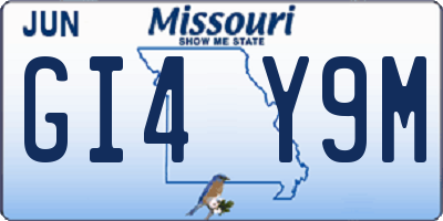 MO license plate GI4Y9M