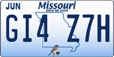 MO license plate GI4Z7H