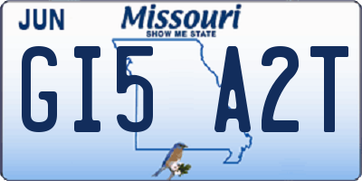 MO license plate GI5A2T