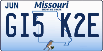 MO license plate GI5K2E