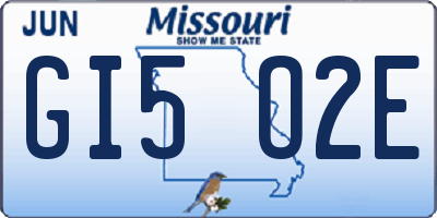 MO license plate GI5O2E