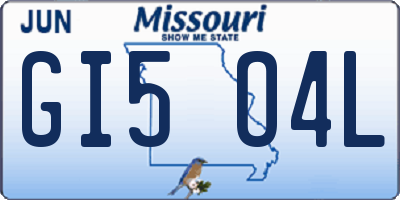 MO license plate GI5O4L