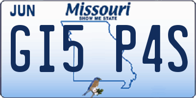 MO license plate GI5P4S