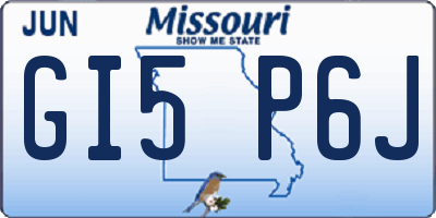 MO license plate GI5P6J