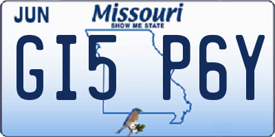 MO license plate GI5P6Y