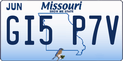 MO license plate GI5P7V