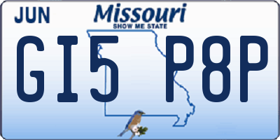 MO license plate GI5P8P