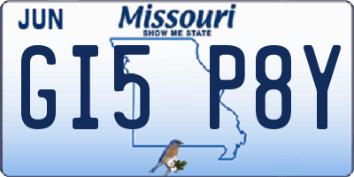 MO license plate GI5P8Y