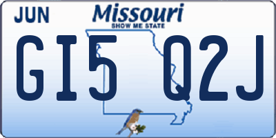 MO license plate GI5Q2J