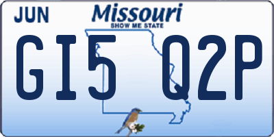 MO license plate GI5Q2P