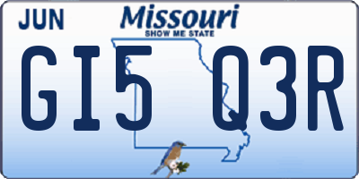 MO license plate GI5Q3R