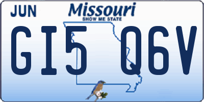 MO license plate GI5Q6V