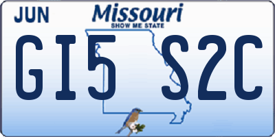 MO license plate GI5S2C