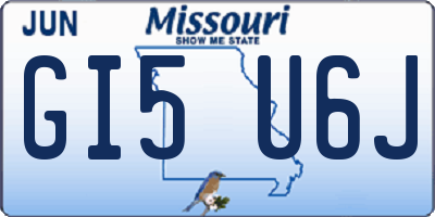 MO license plate GI5U6J
