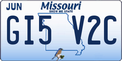 MO license plate GI5V2C