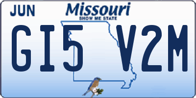 MO license plate GI5V2M