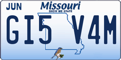 MO license plate GI5V4M