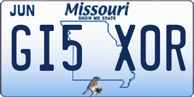 MO license plate GI5X0R