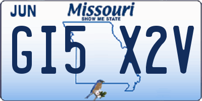 MO license plate GI5X2V