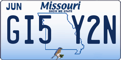 MO license plate GI5Y2N