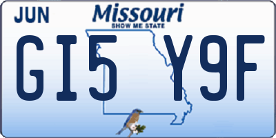 MO license plate GI5Y9F