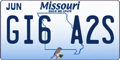 MO license plate GI6A2S