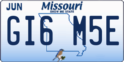 MO license plate GI6M5E