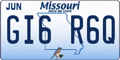 MO license plate GI6R6Q